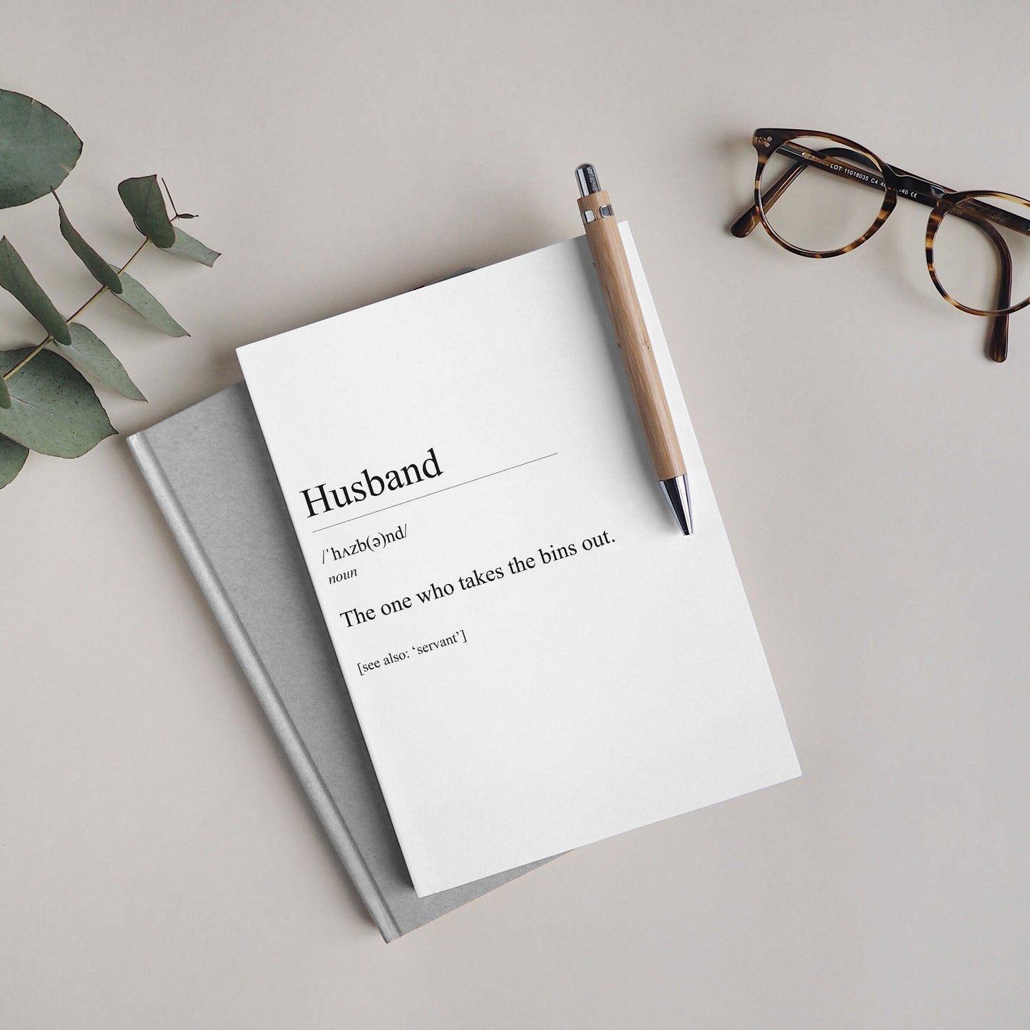 Funny Personalised "Husband" Definition Notebook