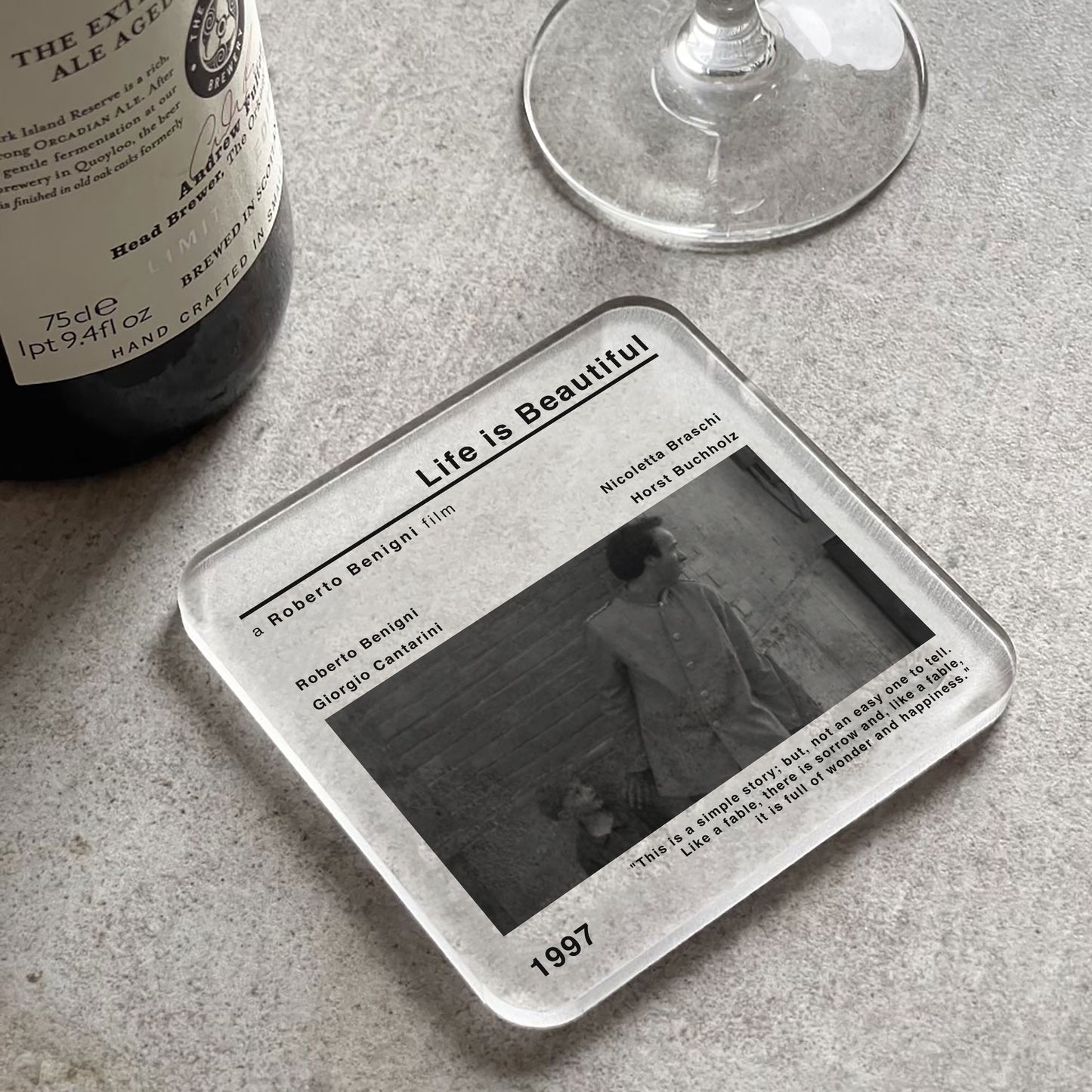 Life Is Beautiful Movie Film Coaster