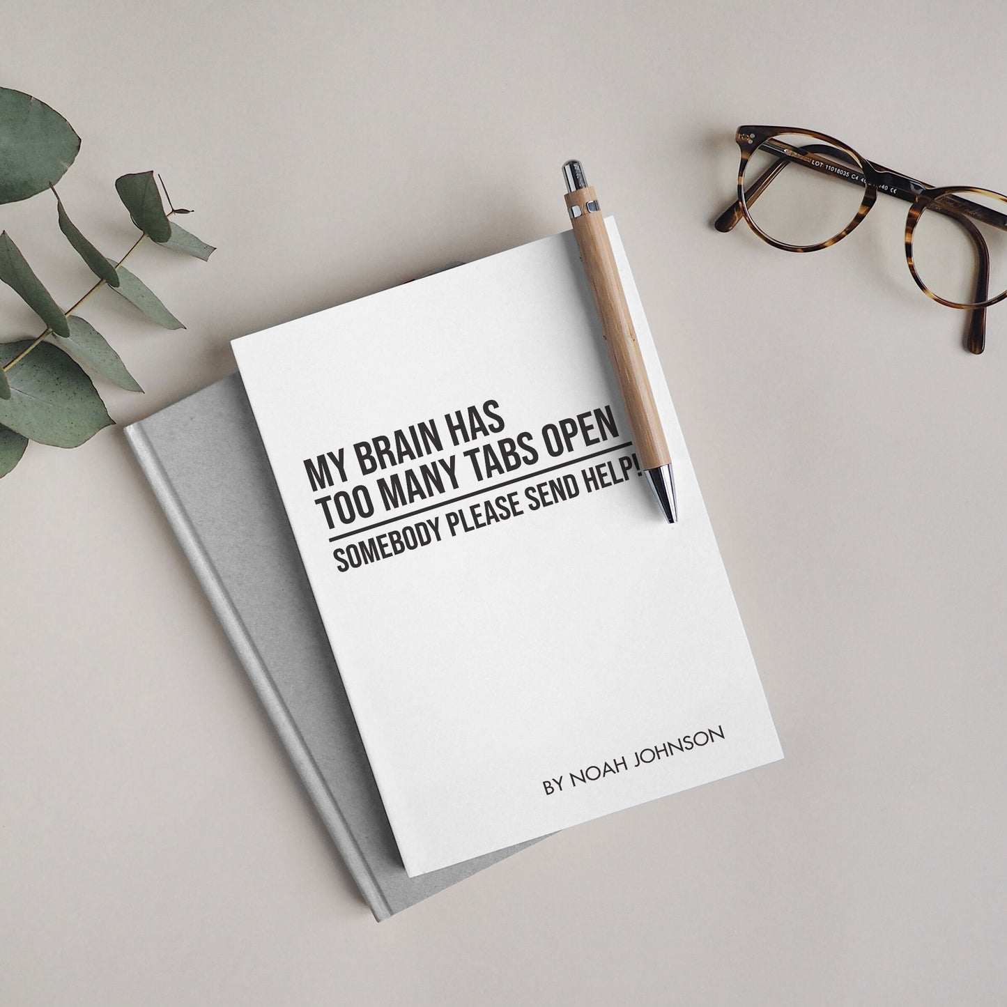 Funny Personalised "Too Many Tabs" Notebook