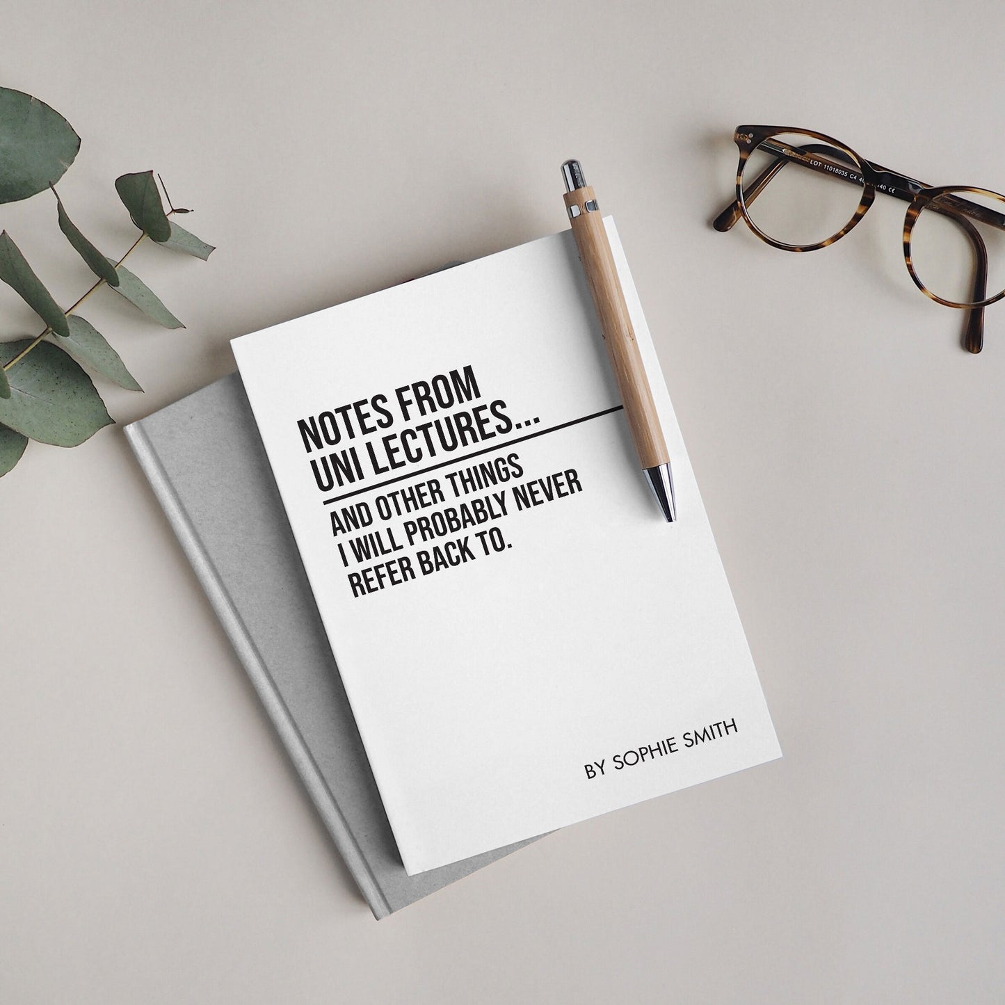 Funny Personalised "Notes From Uni Lectures" Notebook