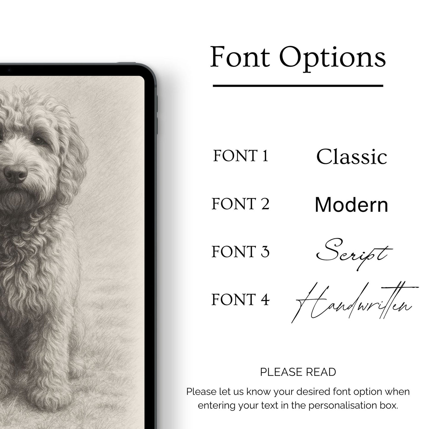 Personalised Sketch Style Pet Portrait Print