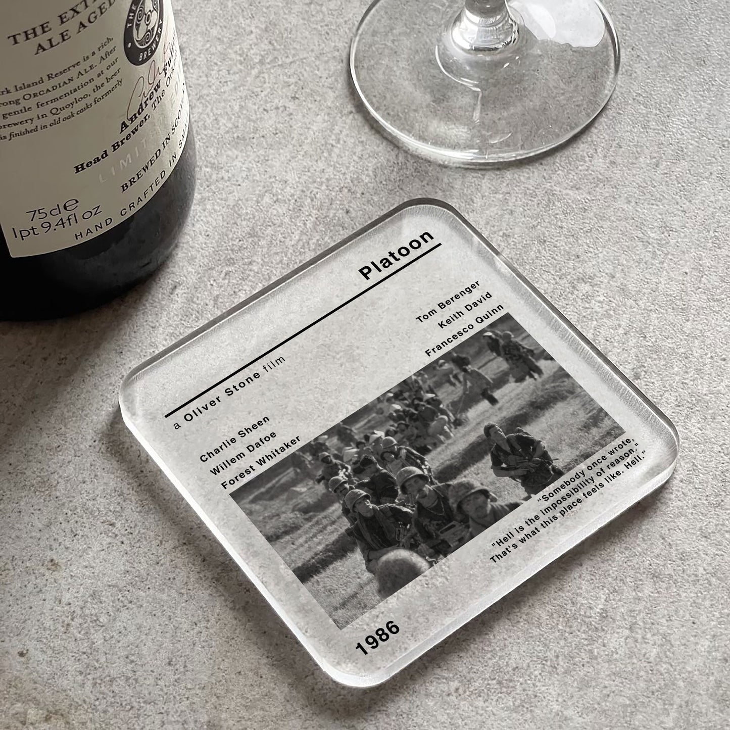 Platoon Movie Vintage Film Coaster