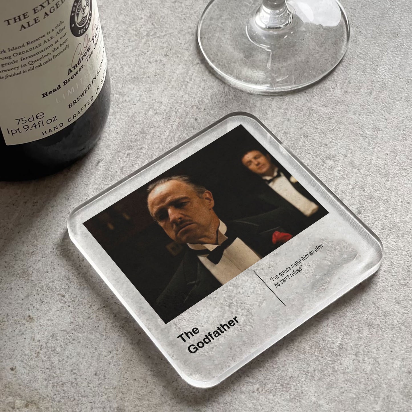 The Godfather Movie Drinks Coaster