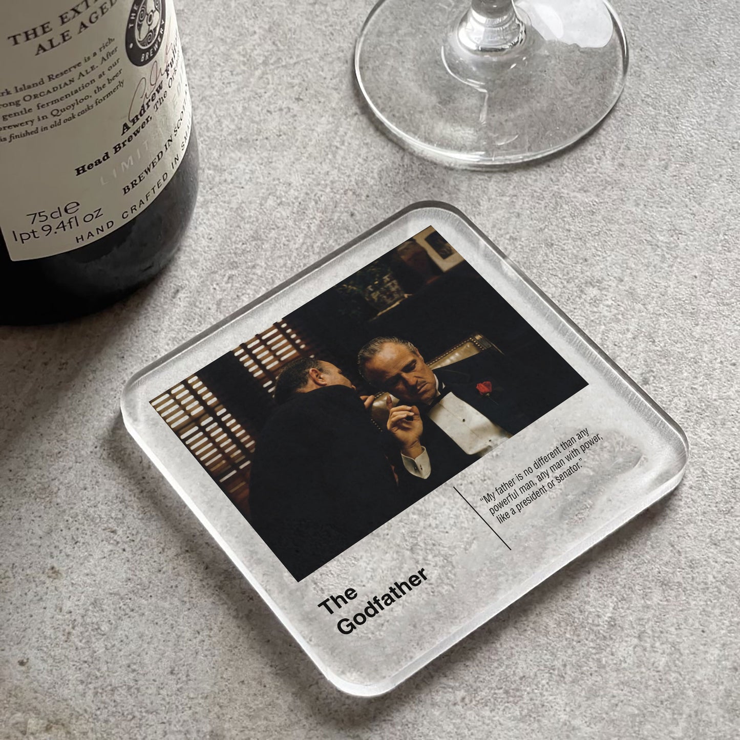 The Godfather Movie Drinks Coaster