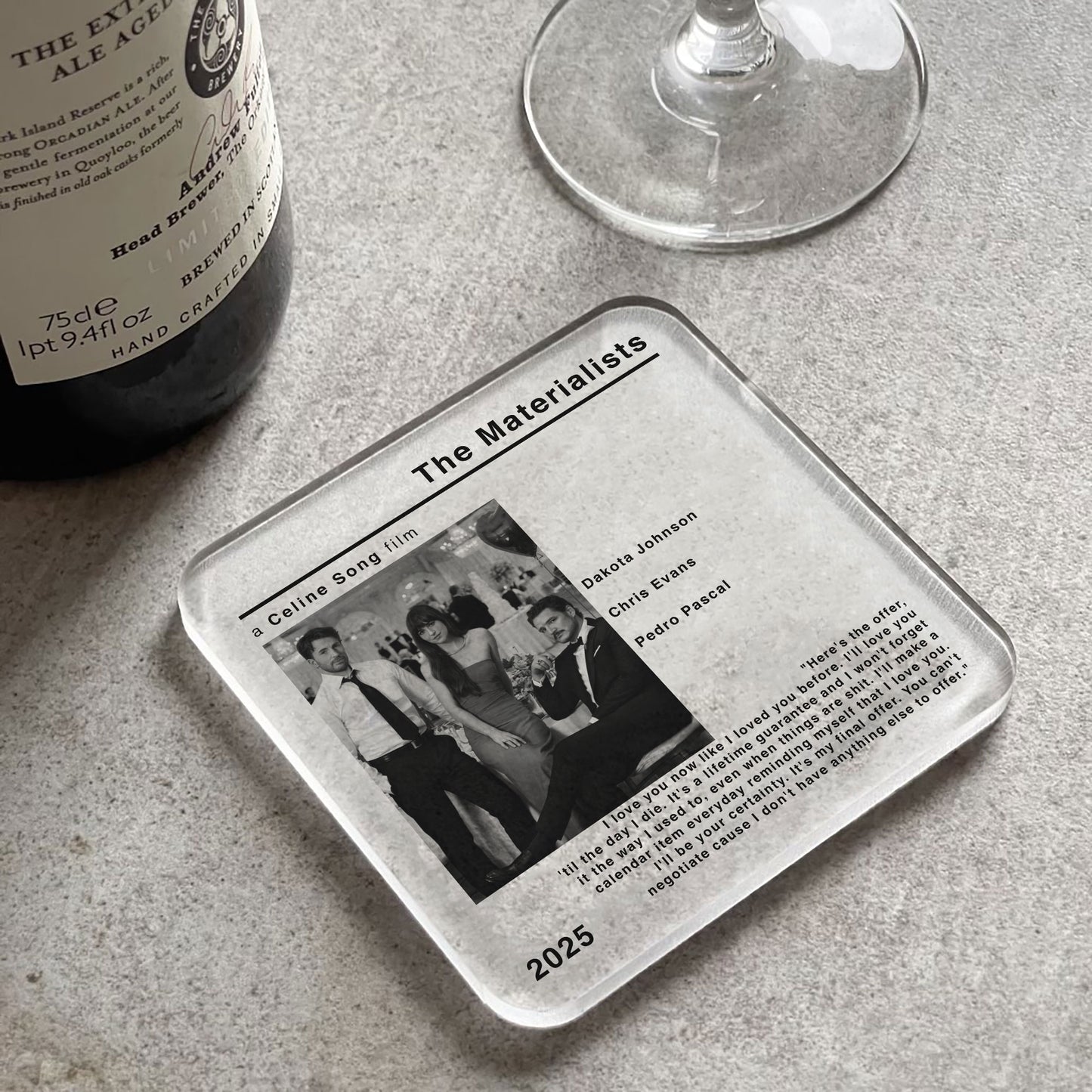 The Materialists Movie Film Coaster