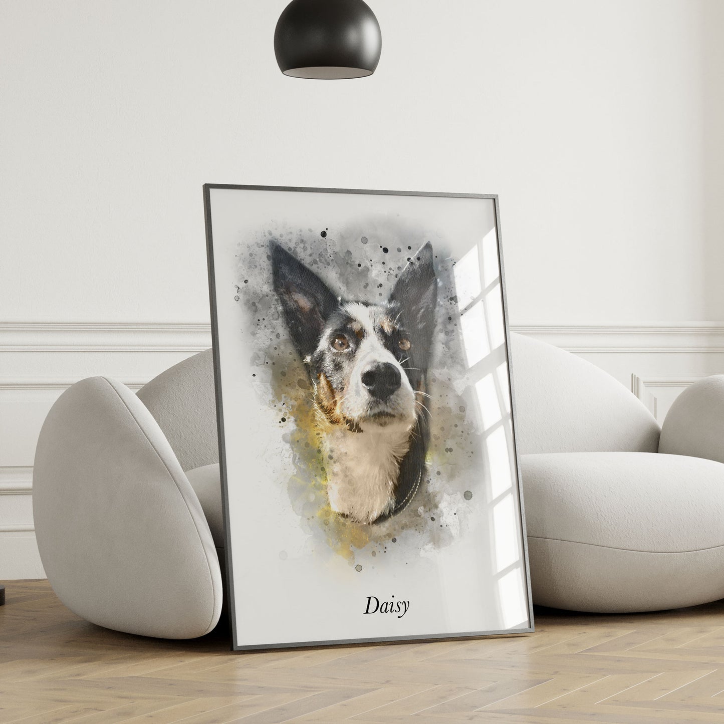 Personalised Watercolour Dog Portrait Art