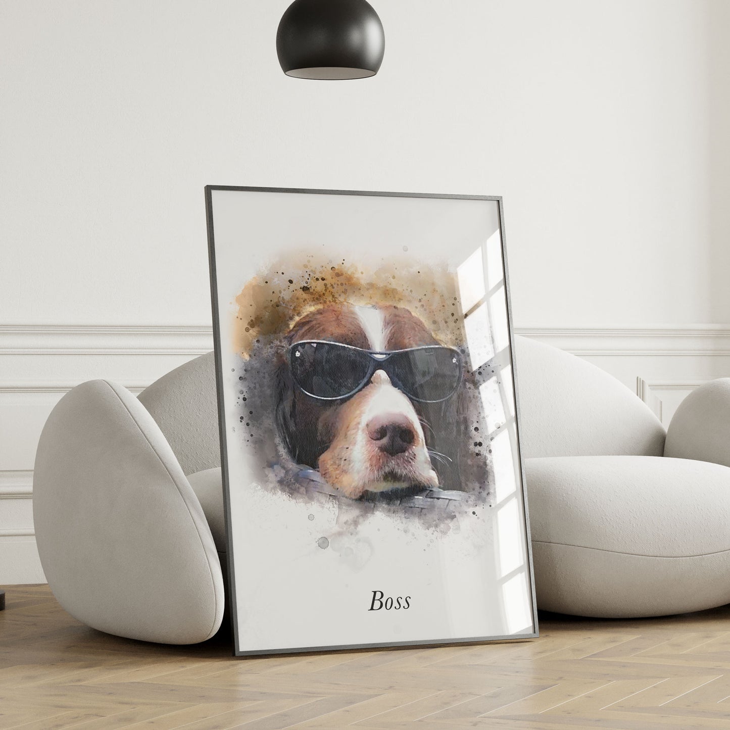 Personalised Watercolour Dog Portrait Art