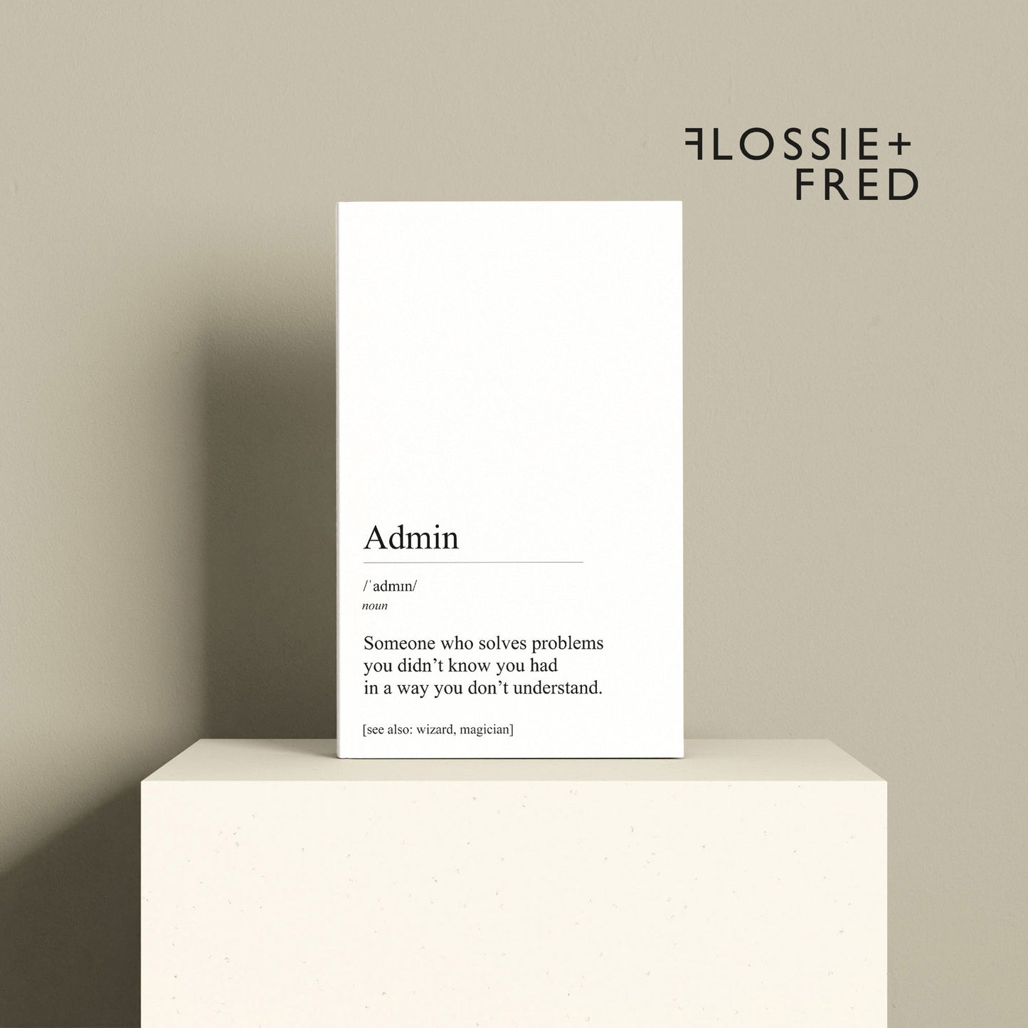 Funny Personalised "Admin" Definition Notebook