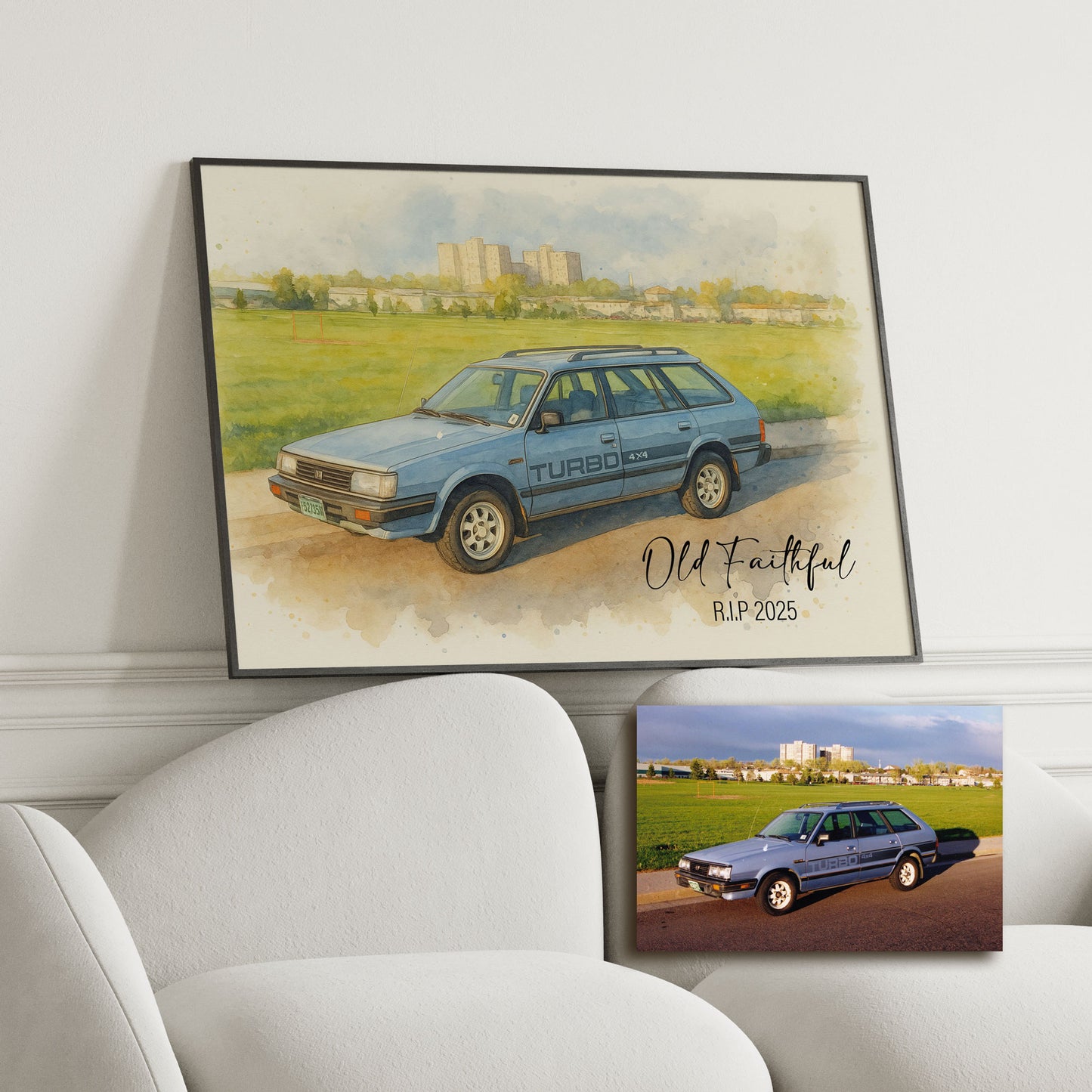 Personalised Car Watercolour Print From Your Photo