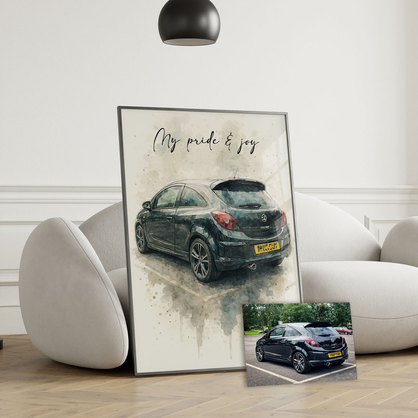 Personalised Car Watercolour Print From Your Photo