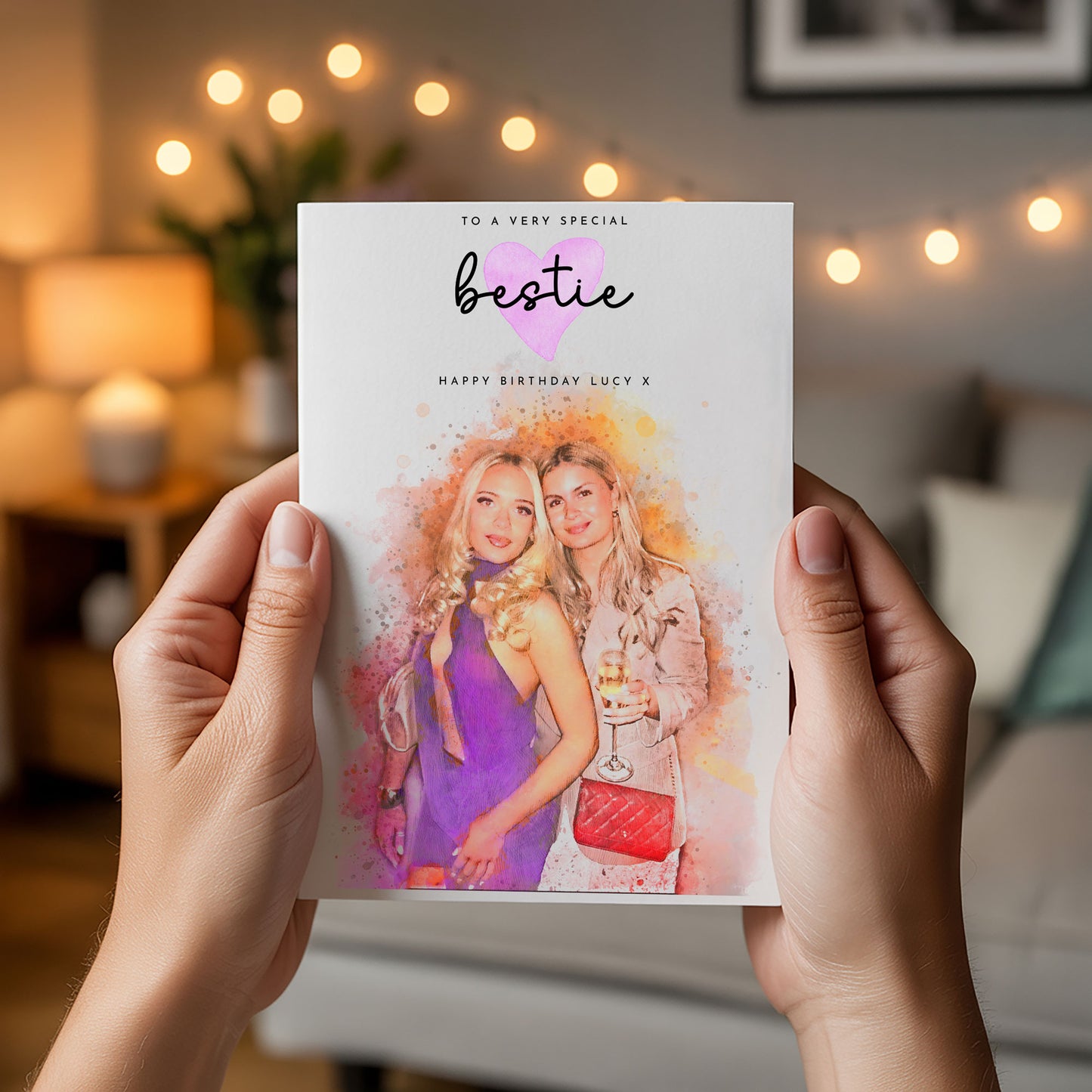 Personalised Watercolour Birthday Card