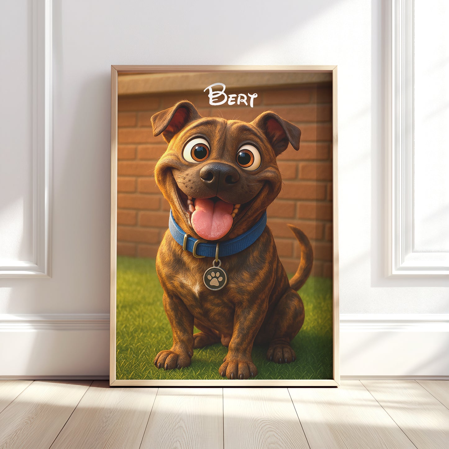 Personalised Disney Style Cartoon Pet Portrait Art