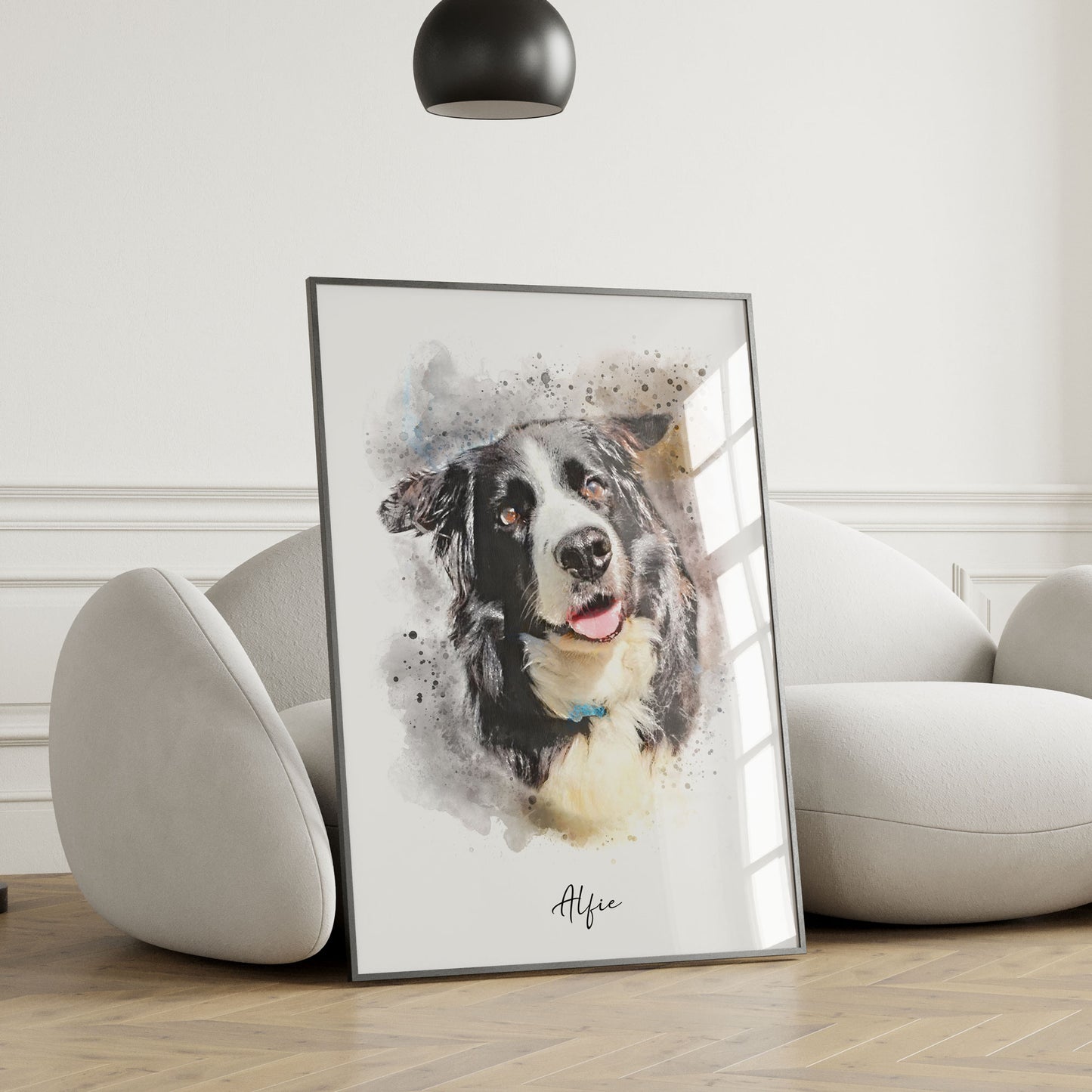 Personalised Watercolour Dog Portrait Art