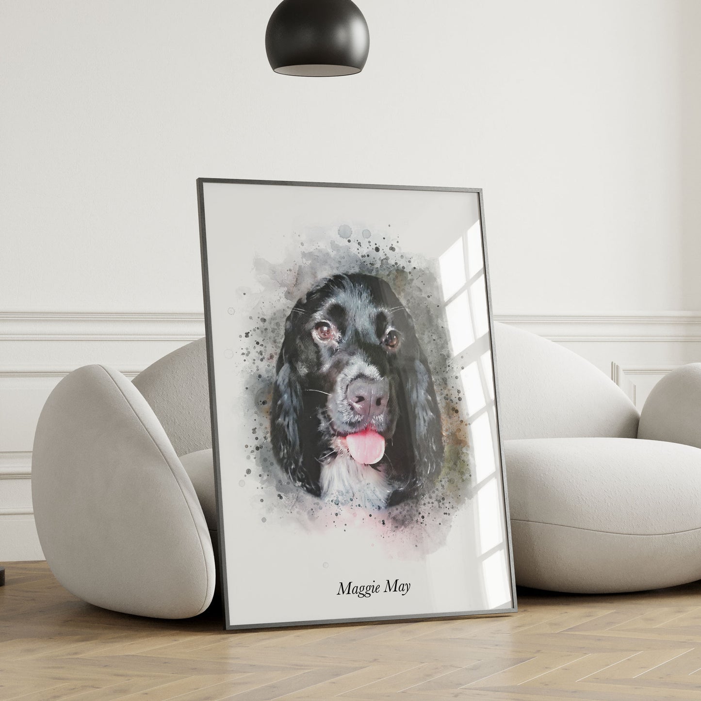 Personalised Watercolour Dog Portrait Art