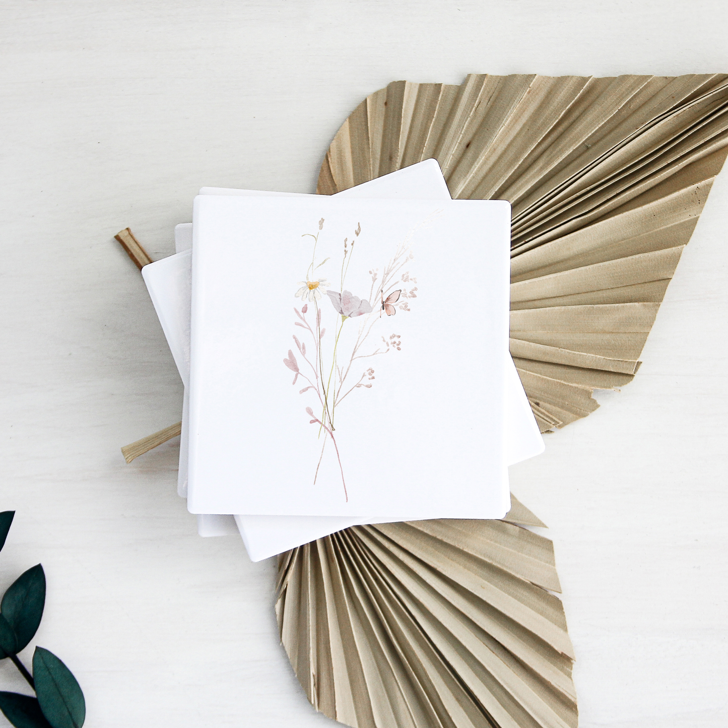 Set of 4 Wild Flower Ceramic Drinks Coasters