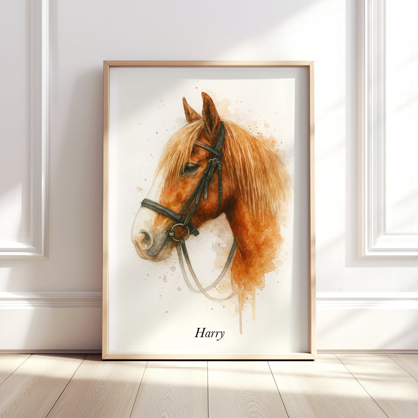 Personalised Watercolour Horse Portrait Print