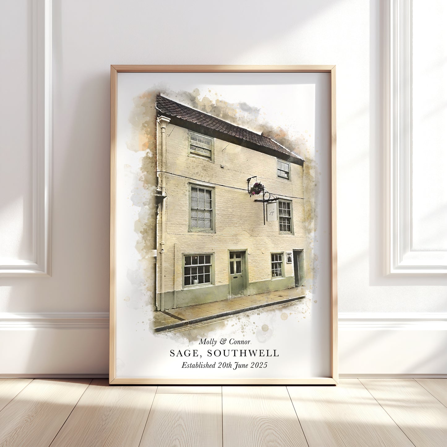 Personalised Watercolour Home Portrait
