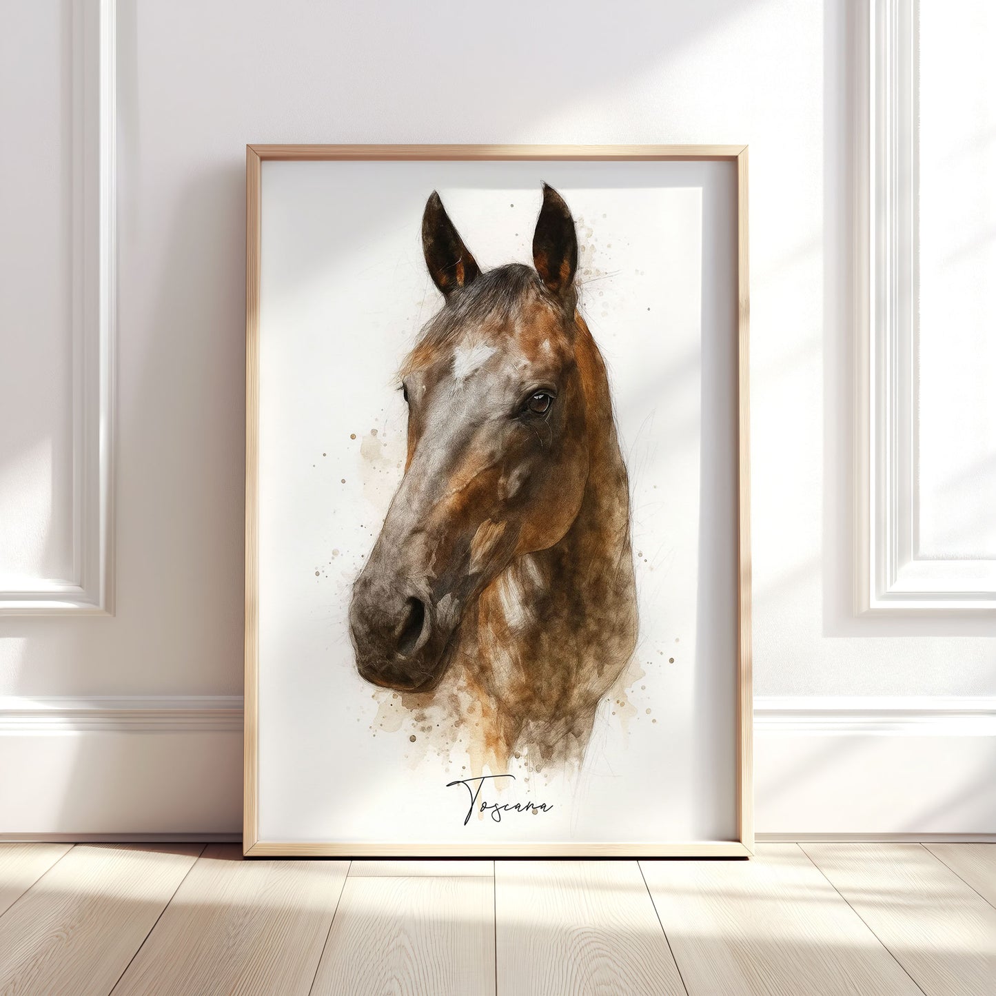 Personalised Watercolour Horse Portrait Print