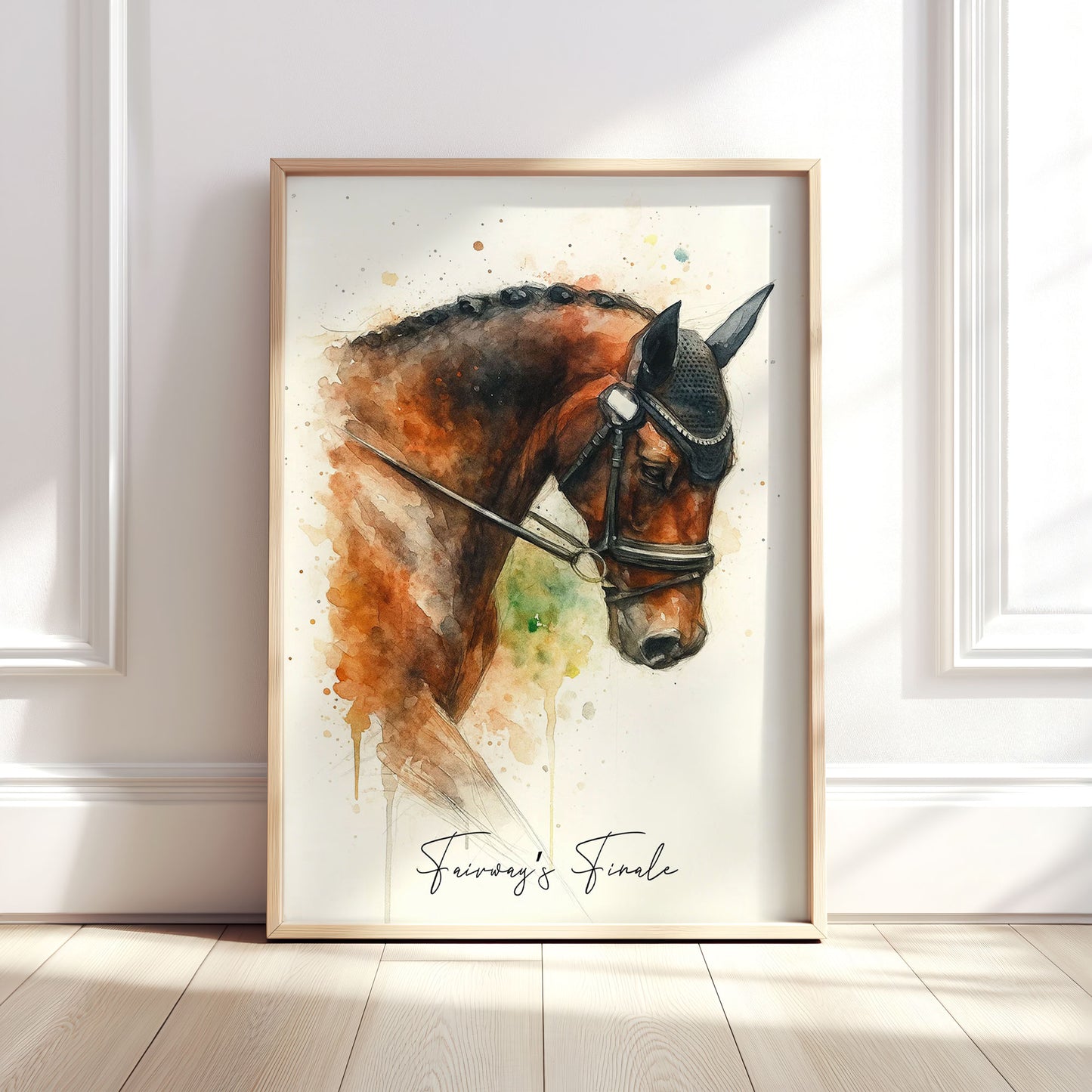 Personalised Watercolour Horse Portrait Print