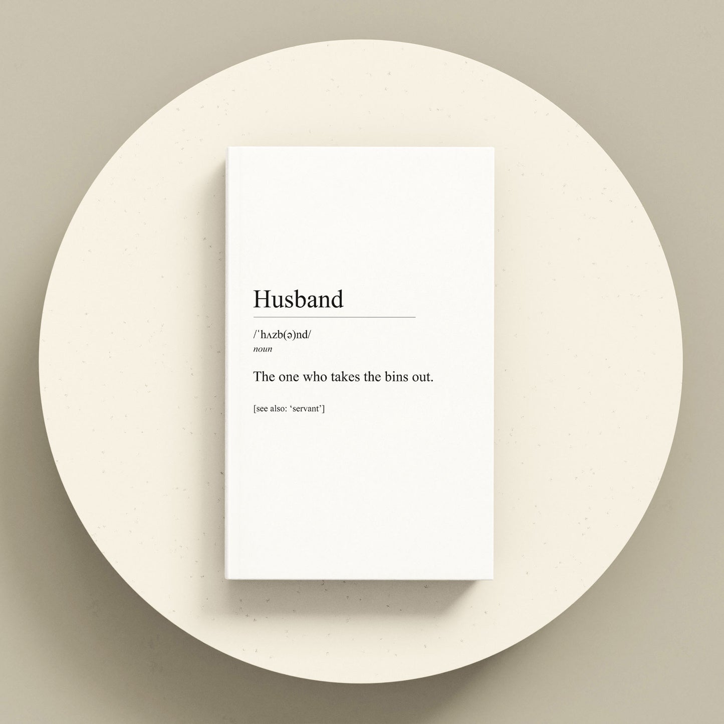 Funny Personalised "Husband" Definition Notebook