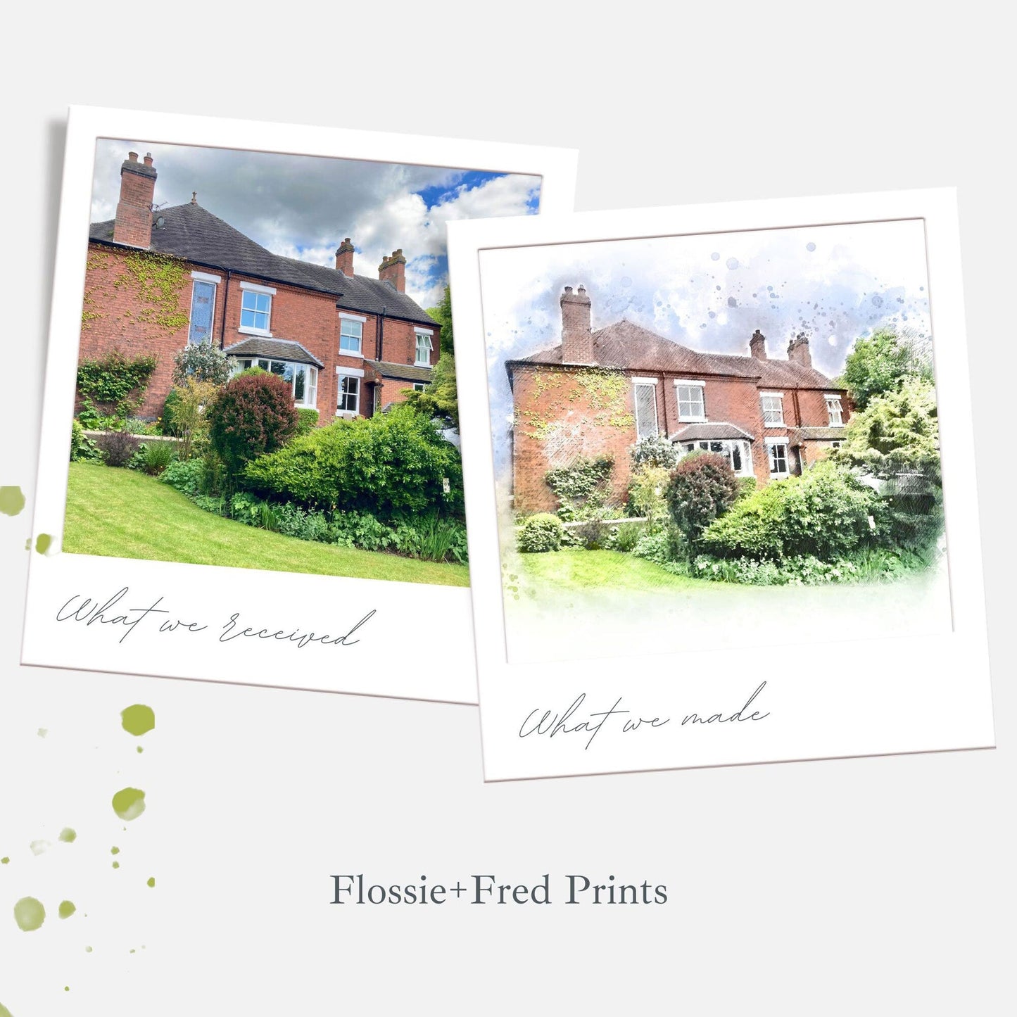 Personalised Watercolour New Home Card from Your Own Photo | Custom Greeting Cards | Housewarming Cards
