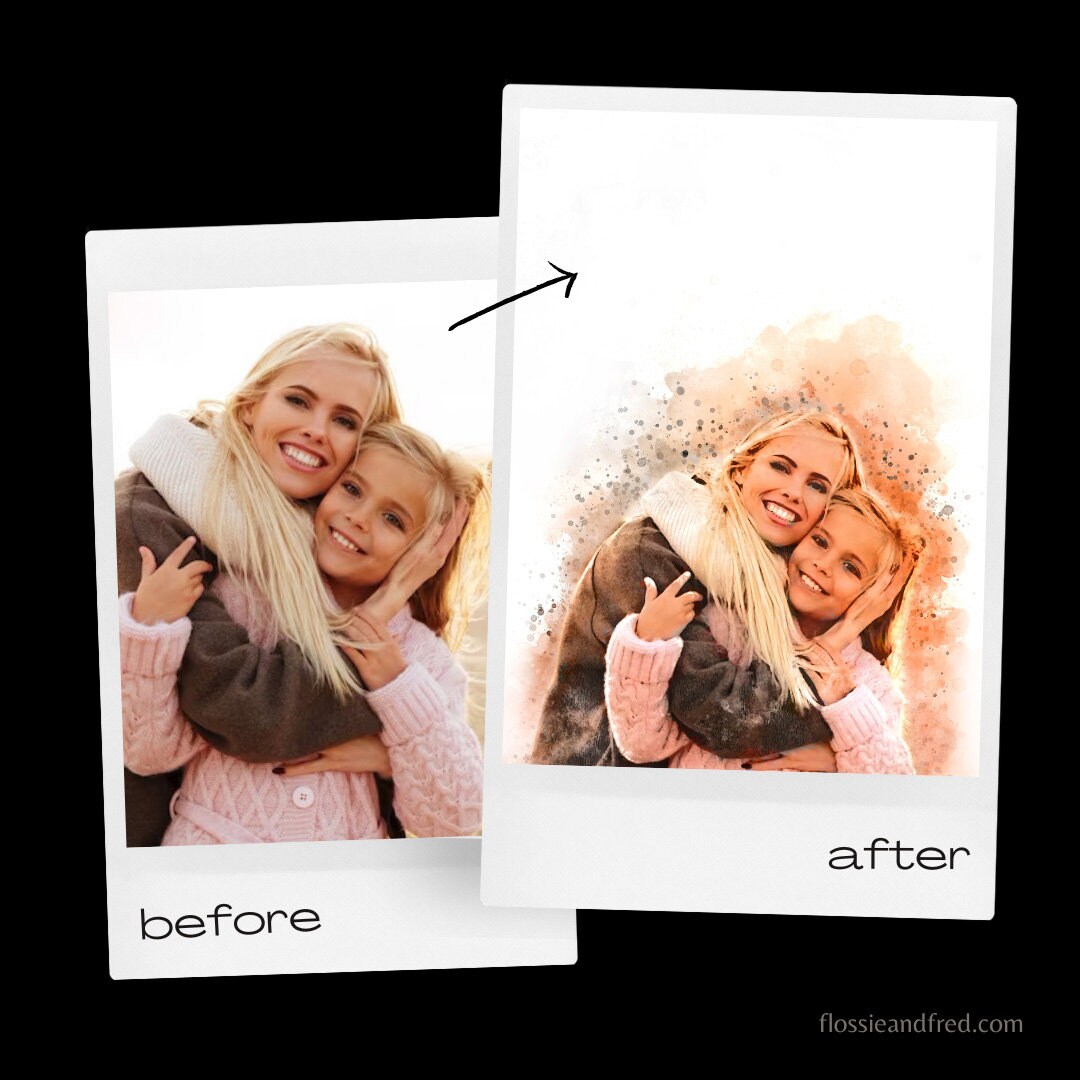 Personalised Watercolour Step Mum Mothers Day Card