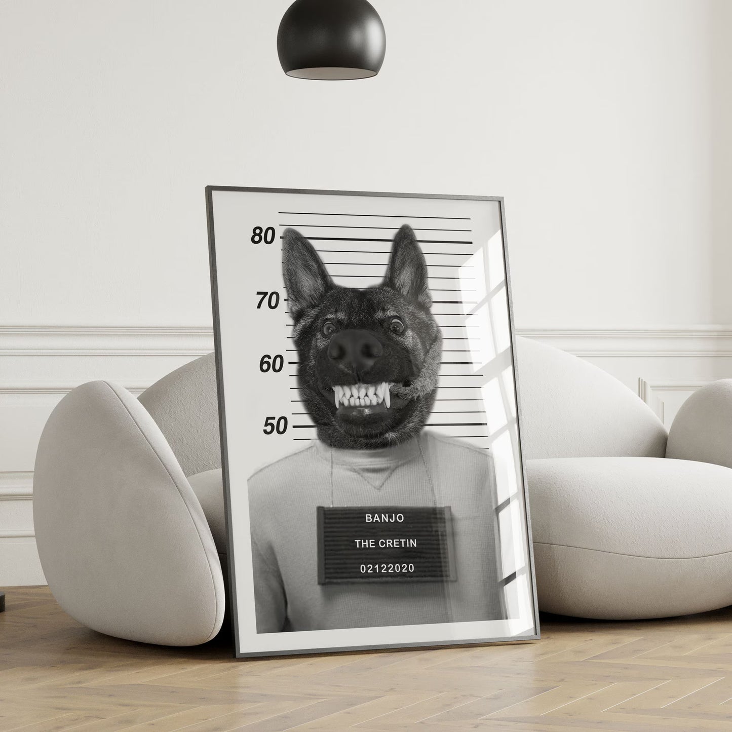 Personalised Dog Mugshot Print