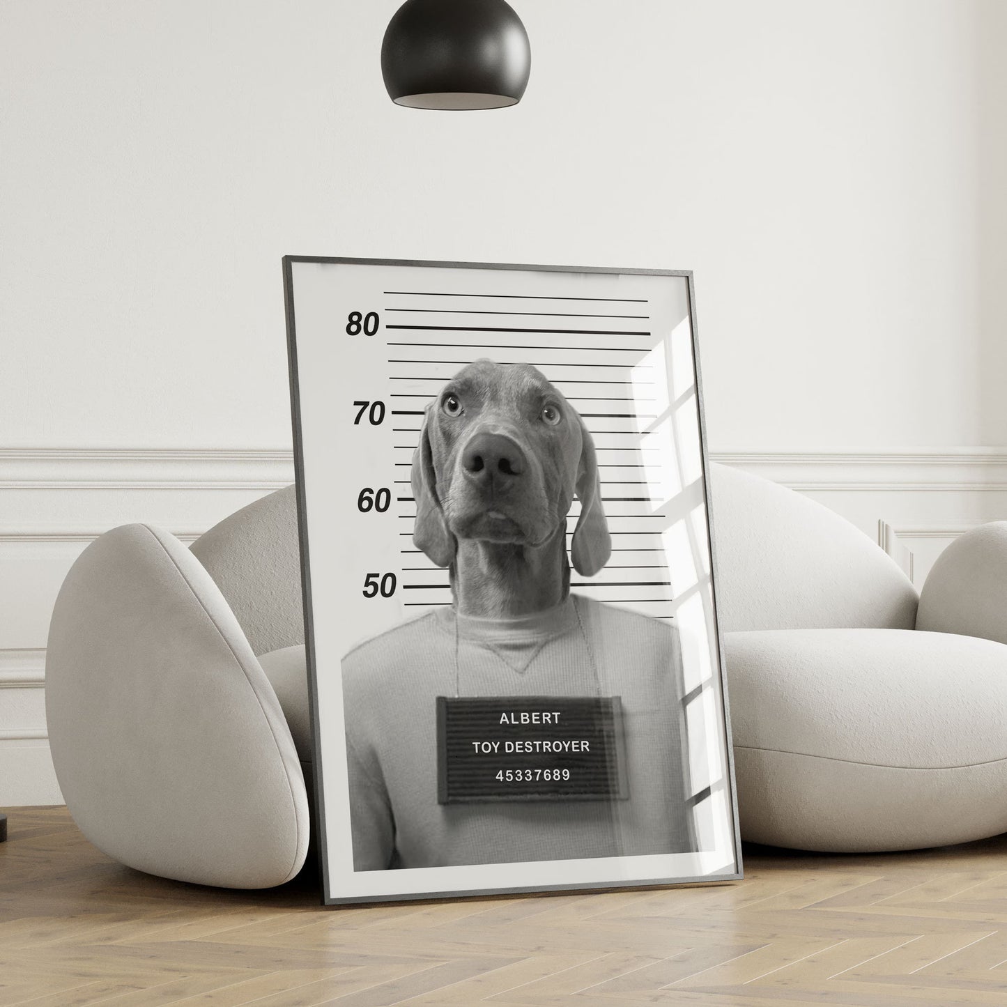 Personalised Dog Mugshot Print
