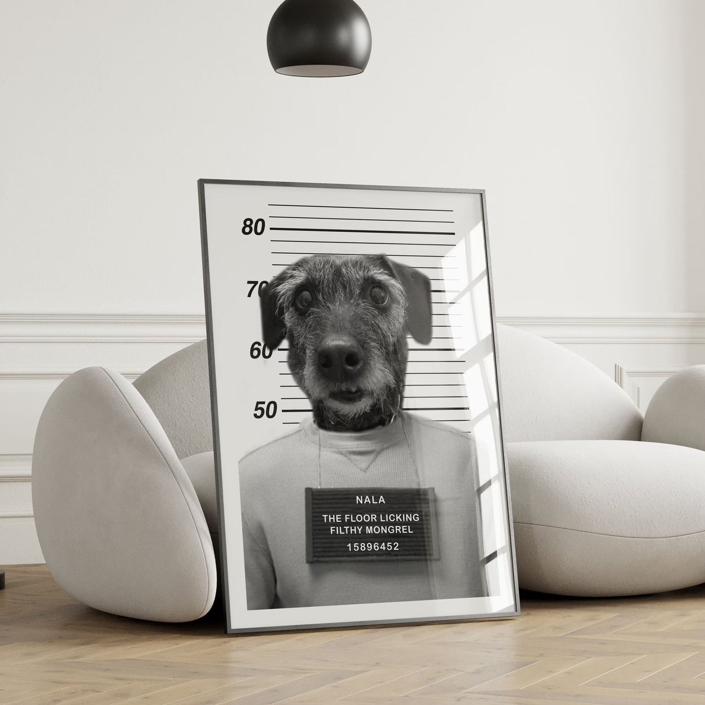 Personalised Dog Mugshot Print