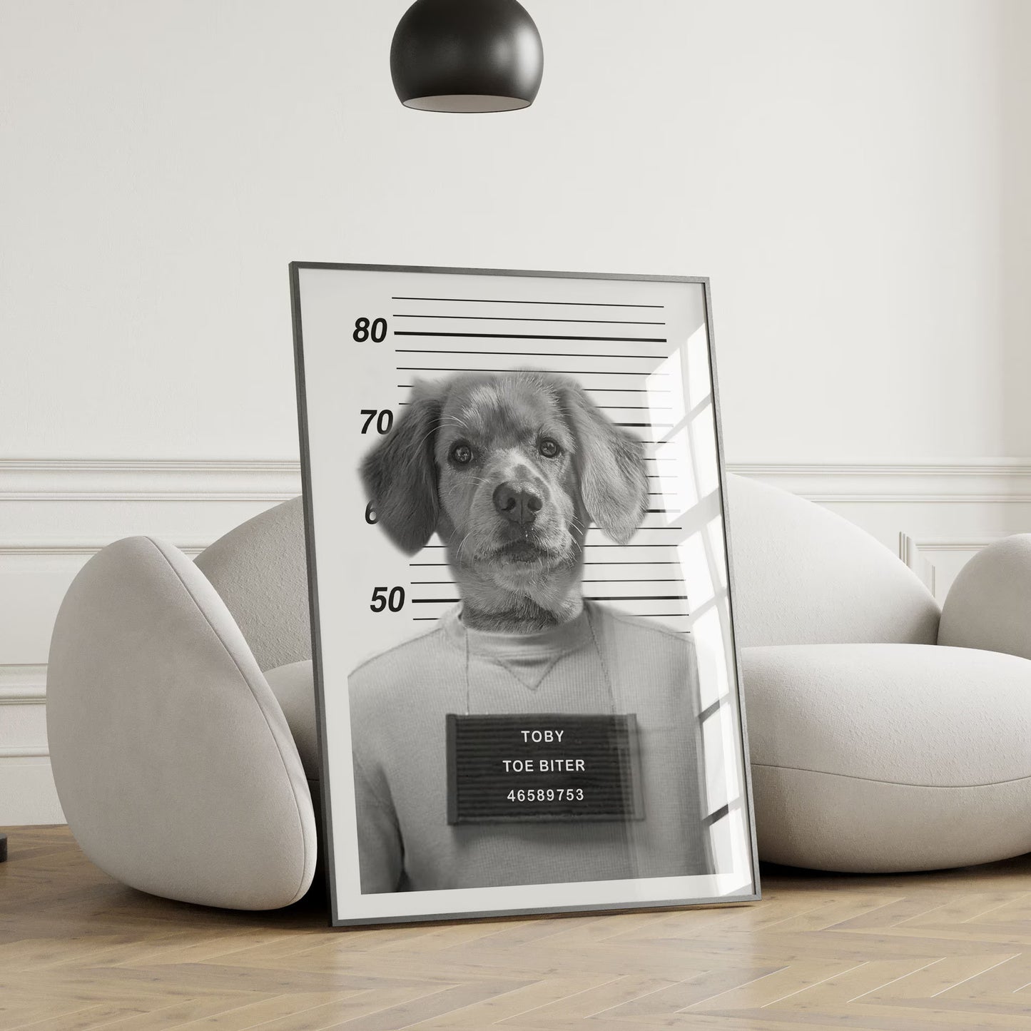 Personalised Dog Mugshot Print