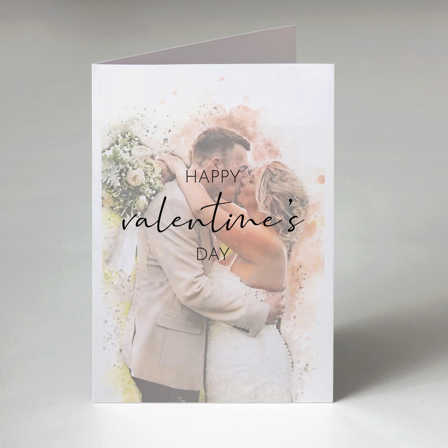 Personalised Watercolour Valentine's Day Card