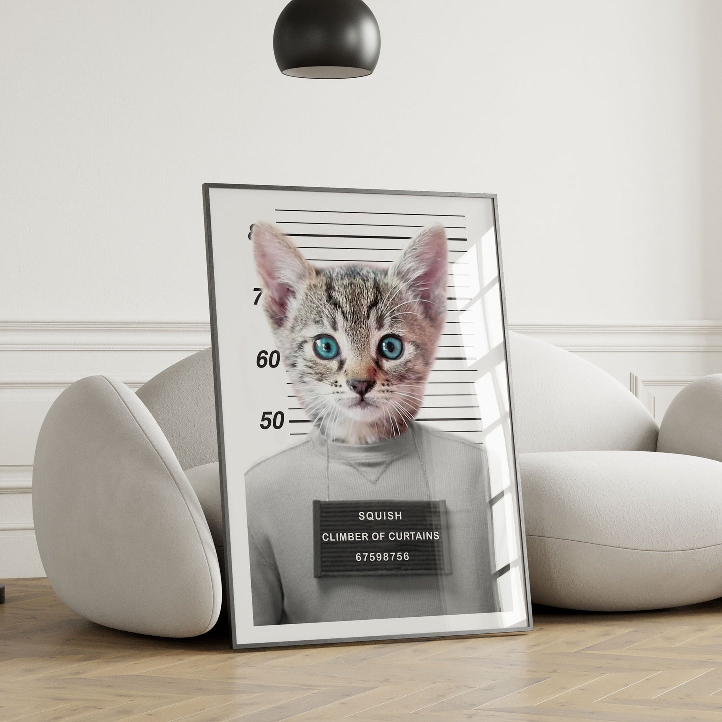 Personalised Pet Colour Mugshot Portrait