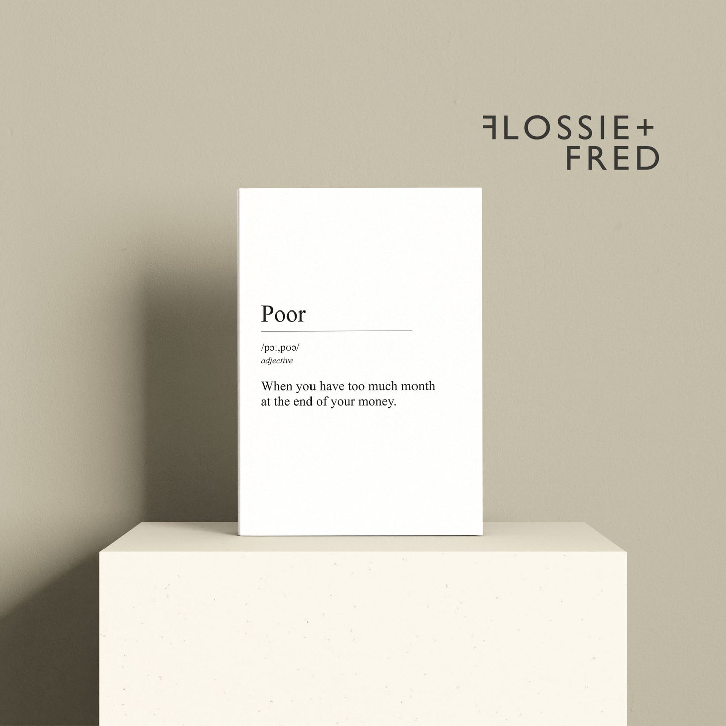 Funny Personalised "Poor" Definition Notebook