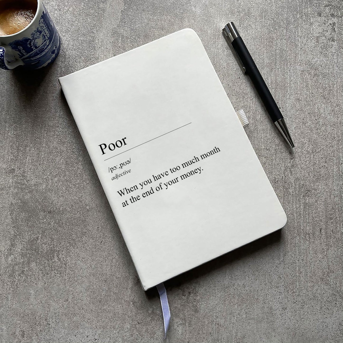 Funny Personalised "Poor" Definition Notebook