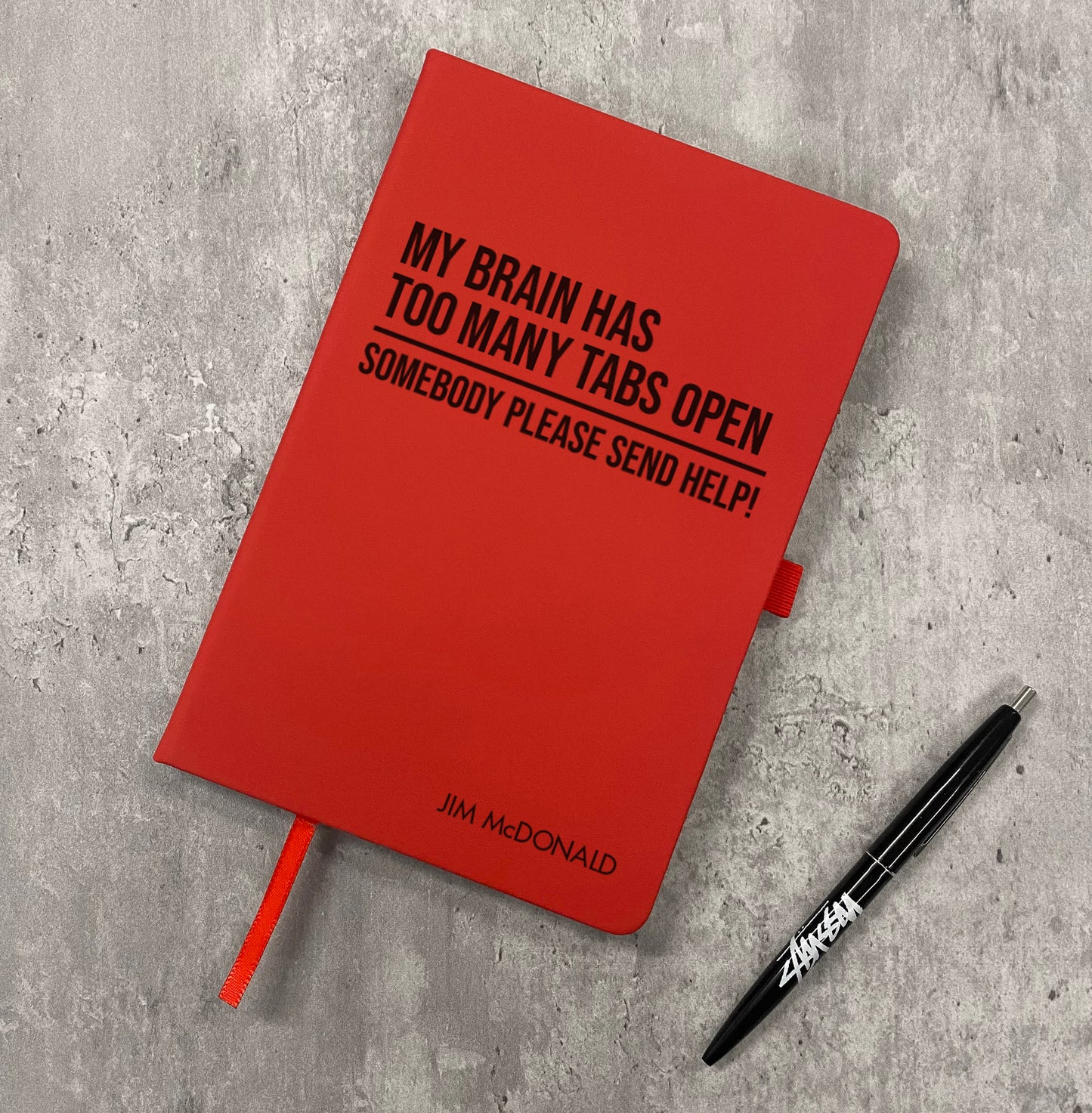 Funny Personalised "Too Many Tabs" Notebook