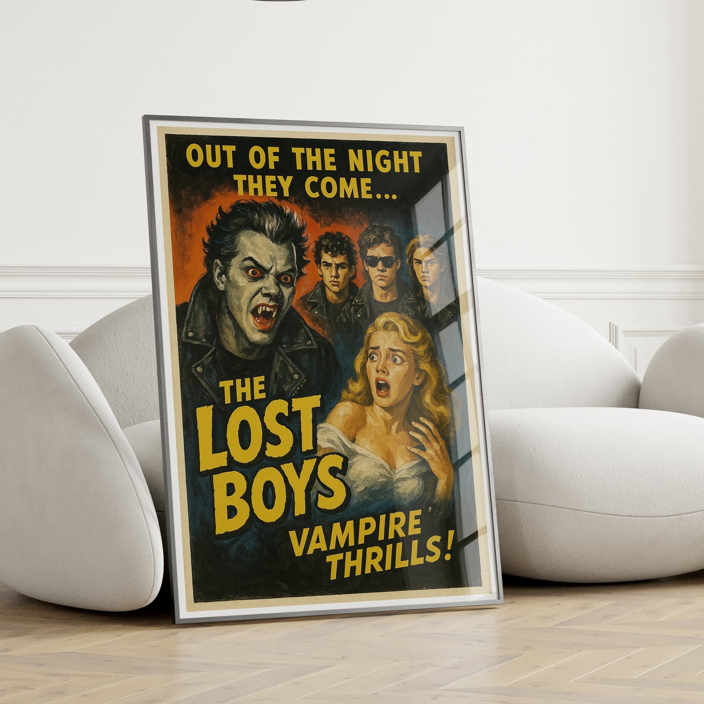 The Lost Boys 1950's B-Movie Style Wall Poster