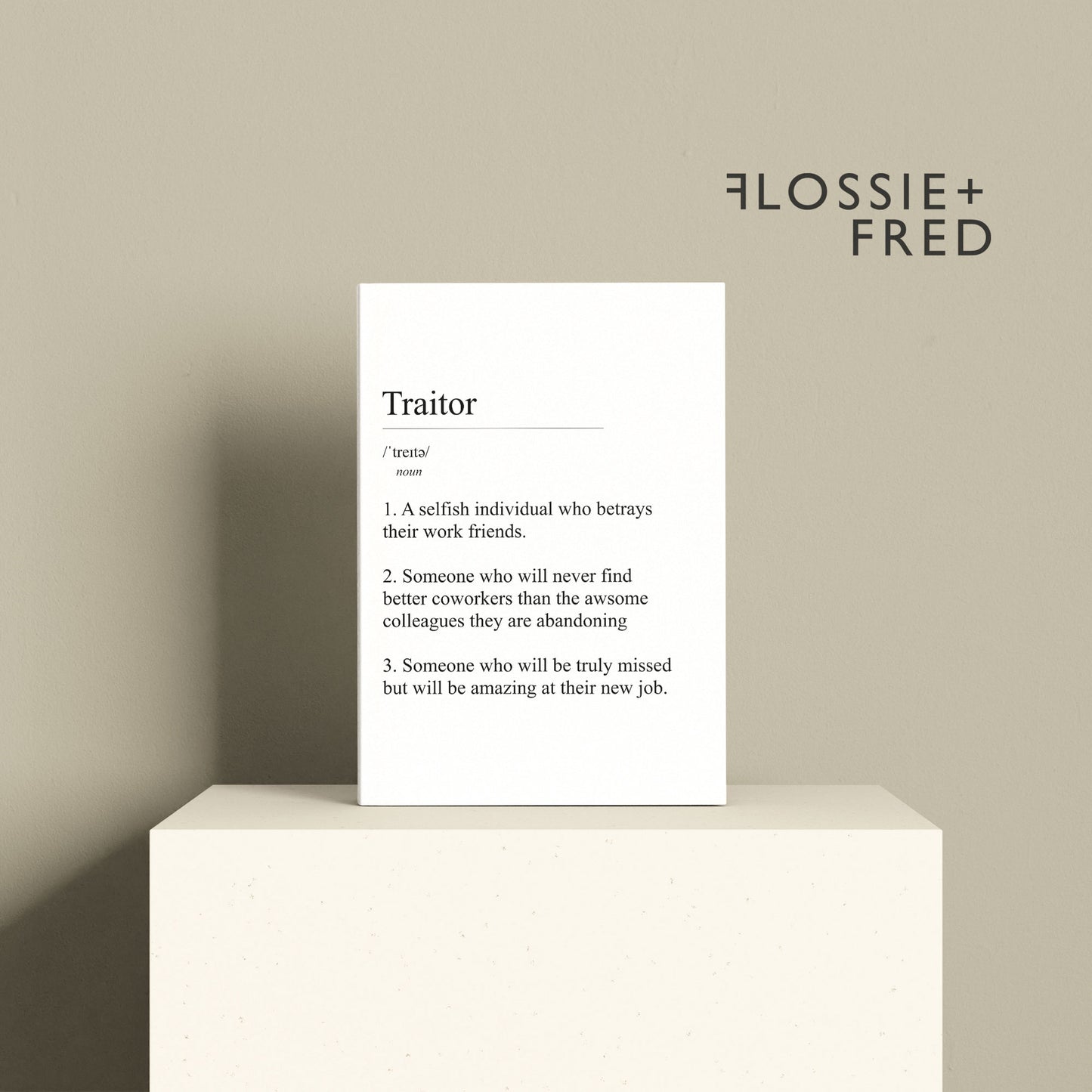 Funny Personalised "Traitor" Definition Notebook