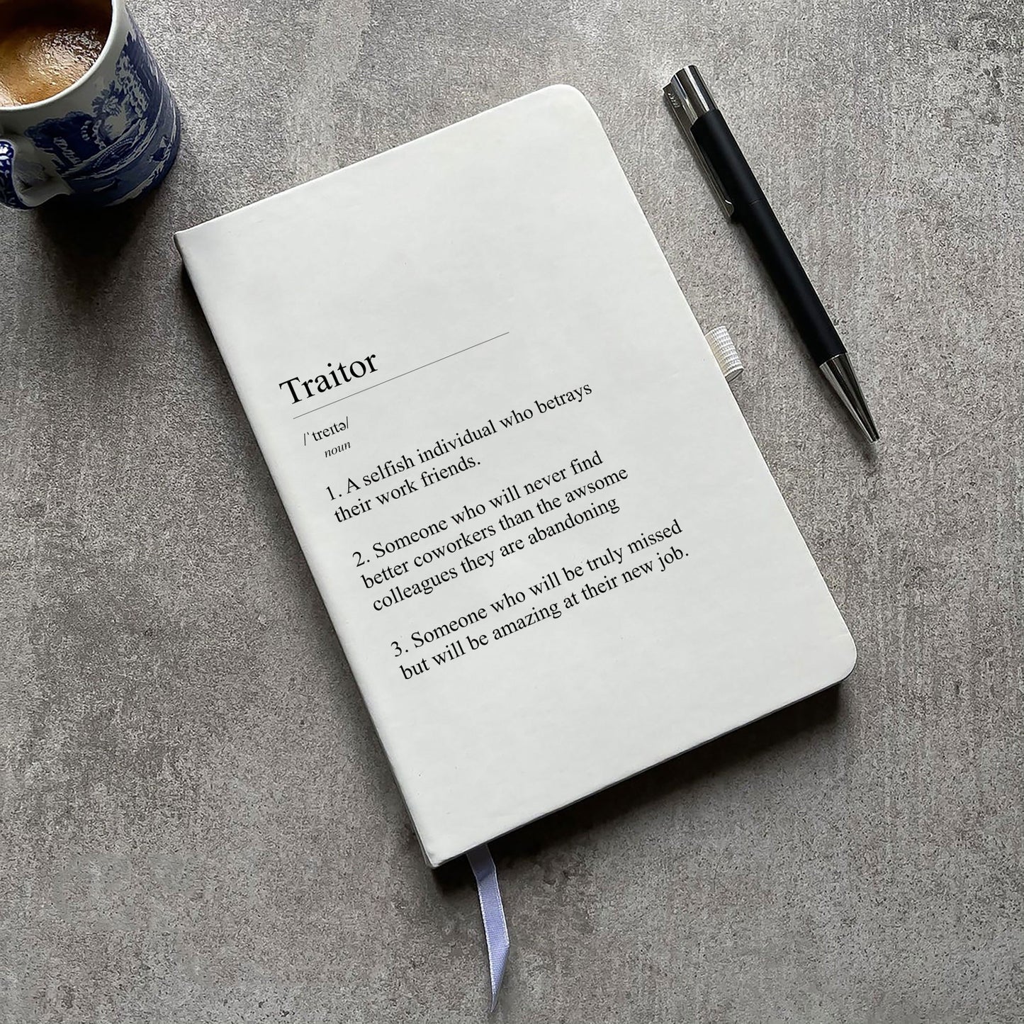 Funny Personalised "Traitor" Definition Notebook