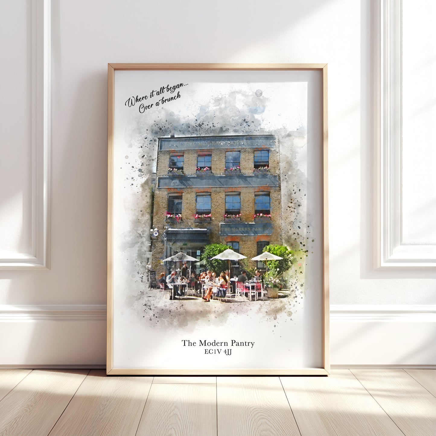 Personalised 'Where it all began' Watercolour Portrait