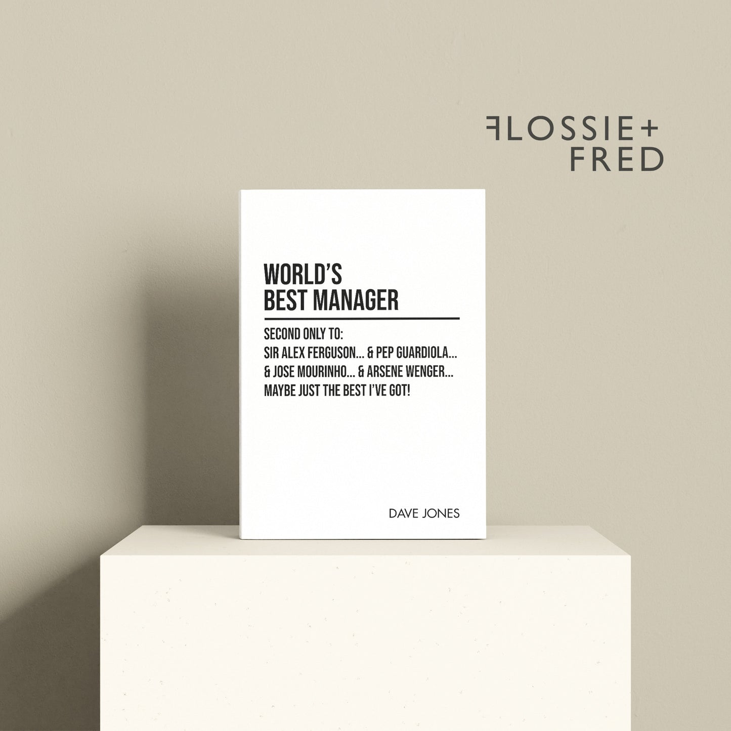 Funny Personalised "World's Best Manager" Notebook