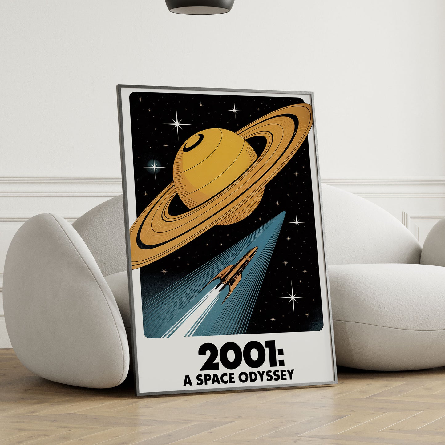 2001: A Space Odyssey Mid-Century Graphic Design Movie Poster