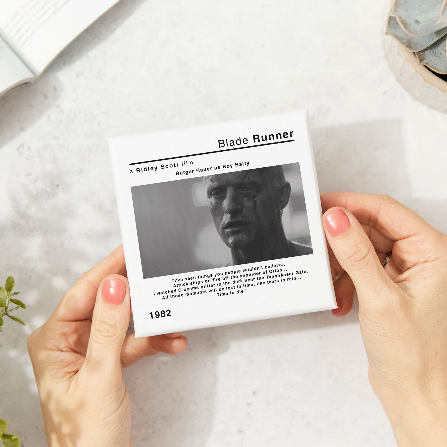 Blade Runner Tears In Rain Quote Movie Film Coaster