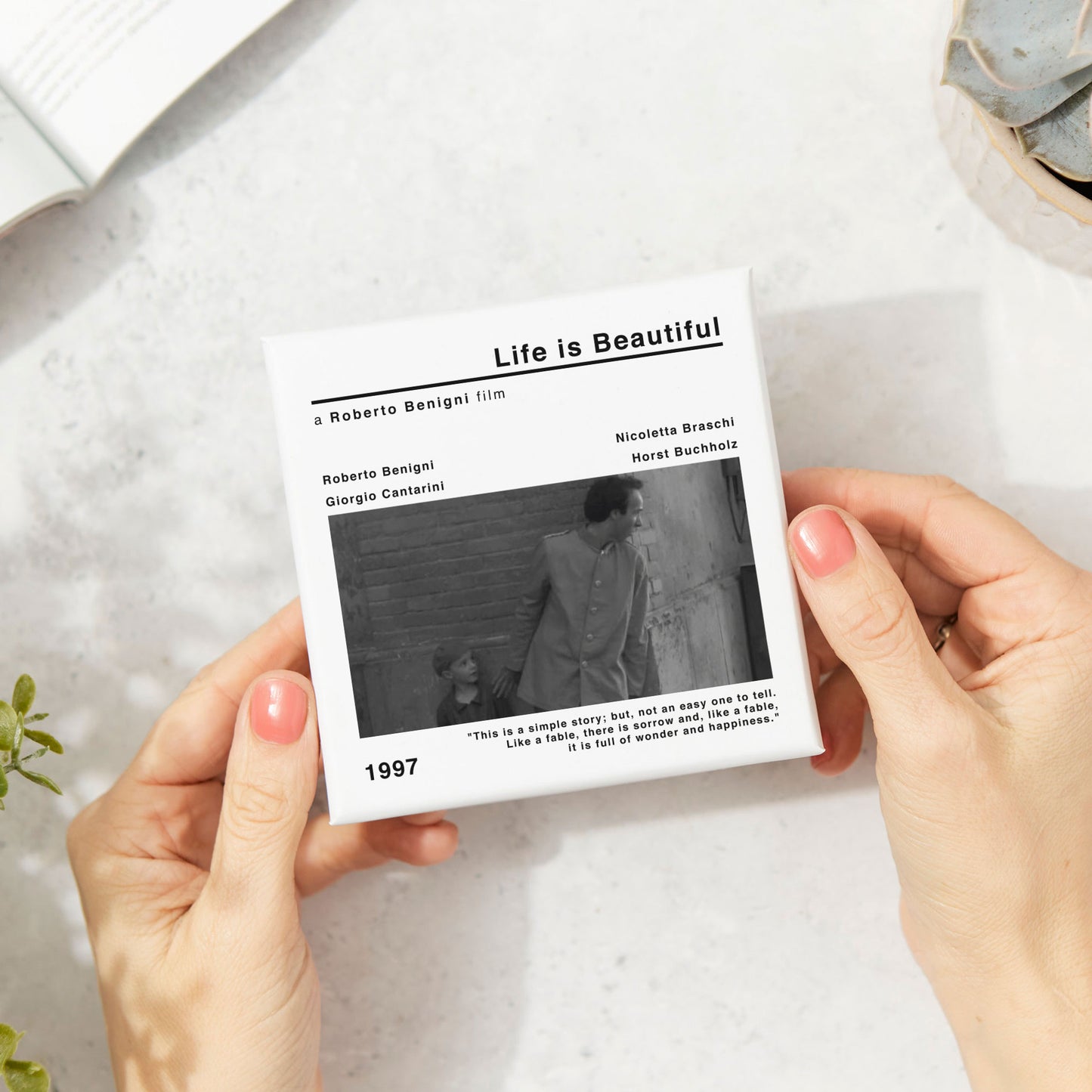 Life Is Beautiful Movie Film Coaster