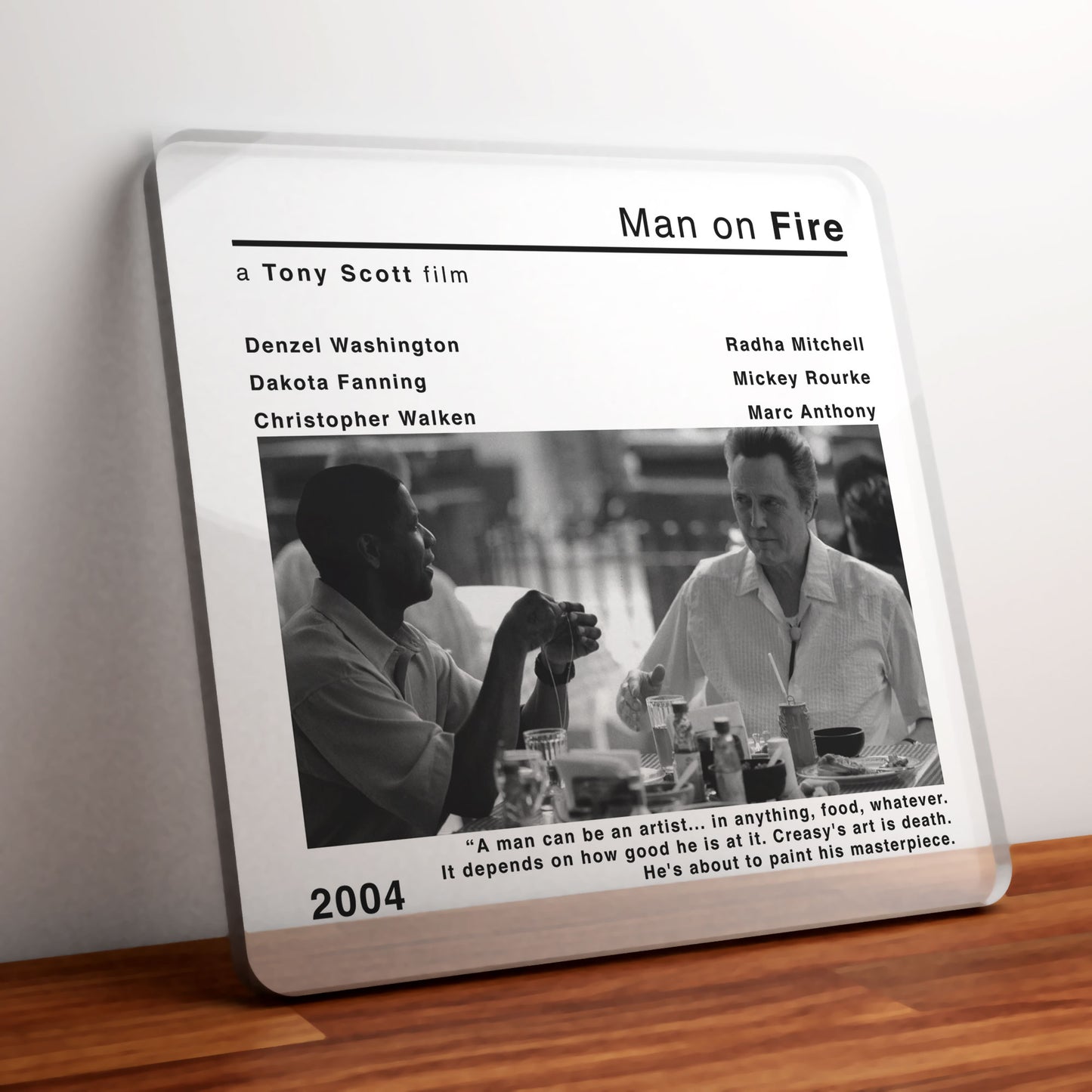 Man on Fire Movie Film Coaster