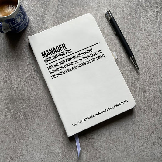 Funny Personalised "Manager" Definition Notebook