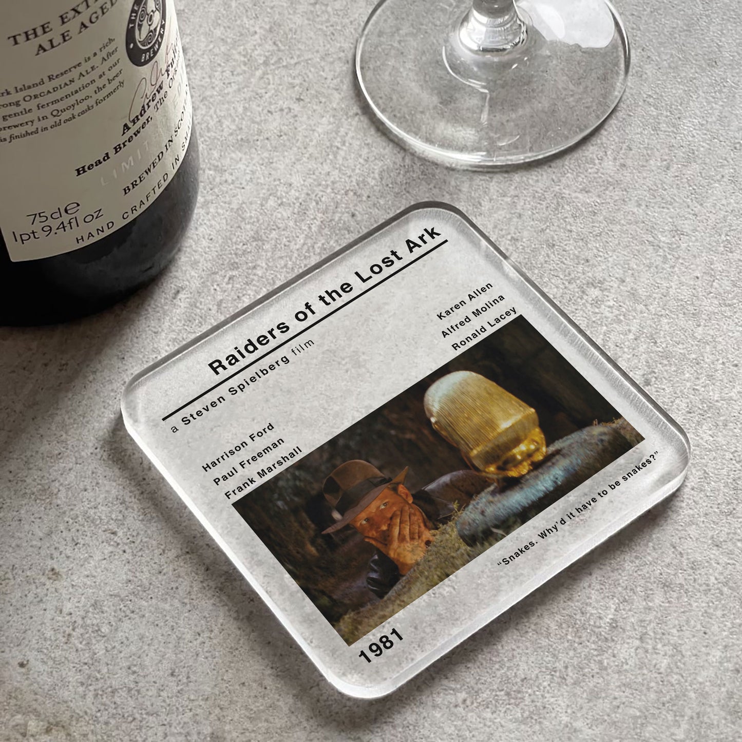 Raiders Of The Lost Ark Movie Film Coaster