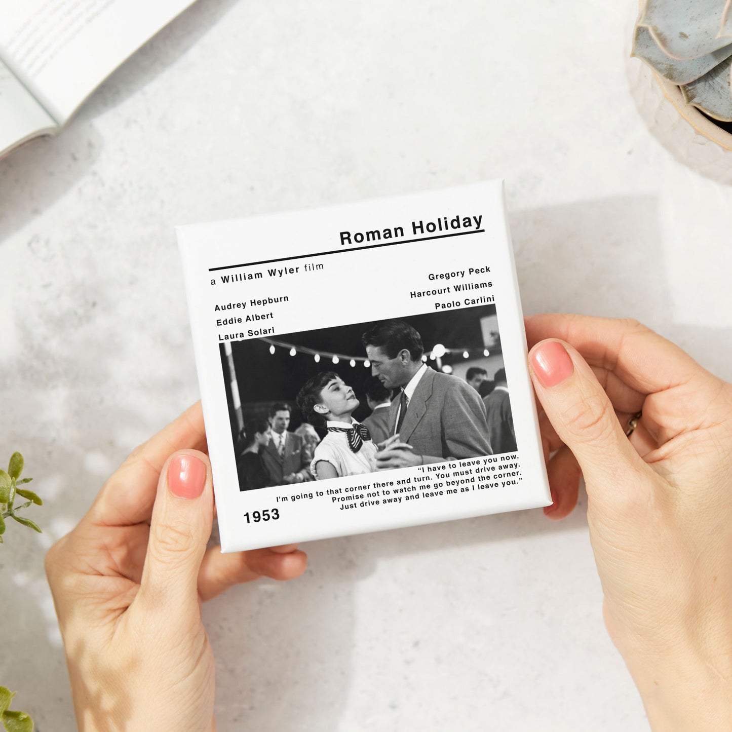 Roman Holiday Movie Film Coaster