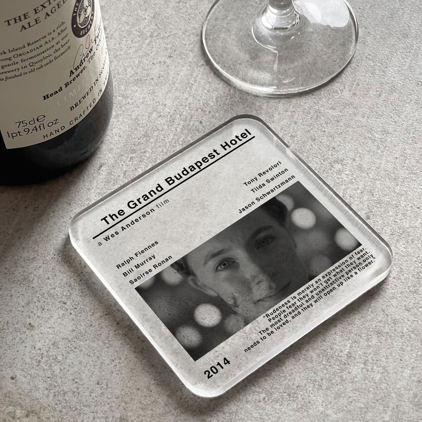 The Grand Budapest Hotel Movie Film Coaster