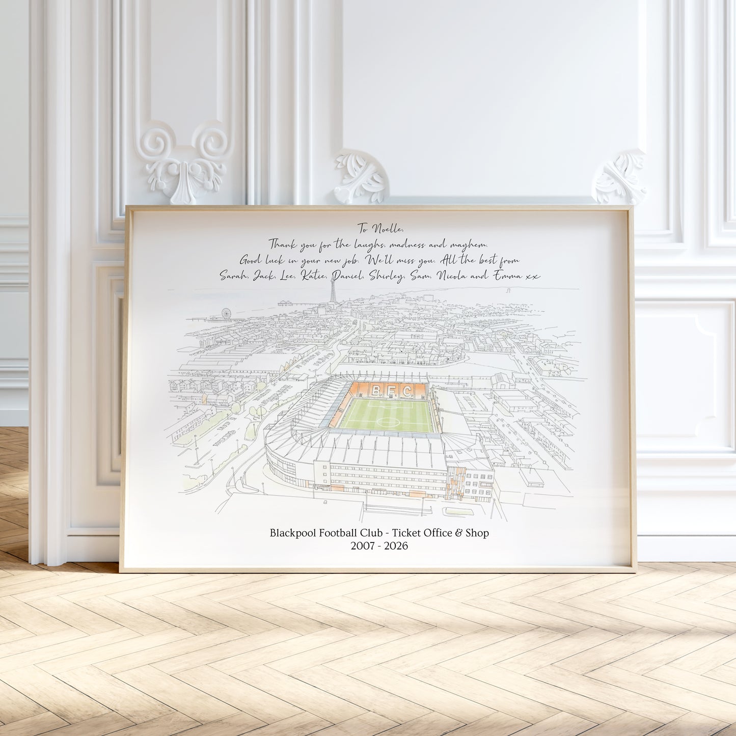Personalised Watercolour Retirement or Leaving Gift