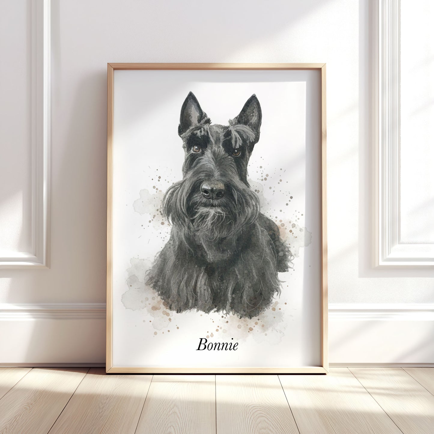 Personalised Watercolour Dog Portrait Art